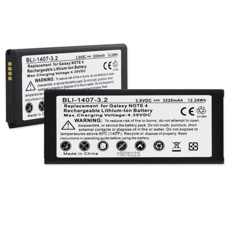 Empire Empire BLI-1407-3.2 Samsung Galaxy Note 4 EB-BN910BBU 3.85V 3.22Ah Li-ion Battery with NFC - 12.4 watt BLI-1407-3.2